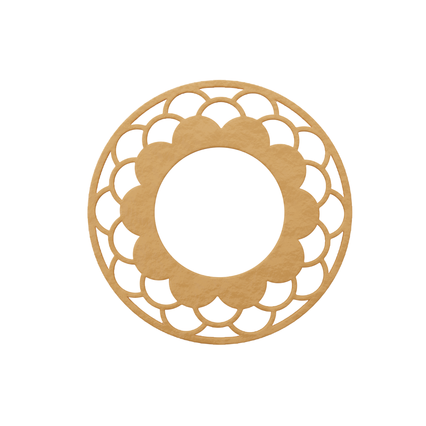 3D render of the Ecliptar filled inner ring tuile design – elegant and crispy pastry shape perfect for sophisticated dessert presentations and gourmet plating.