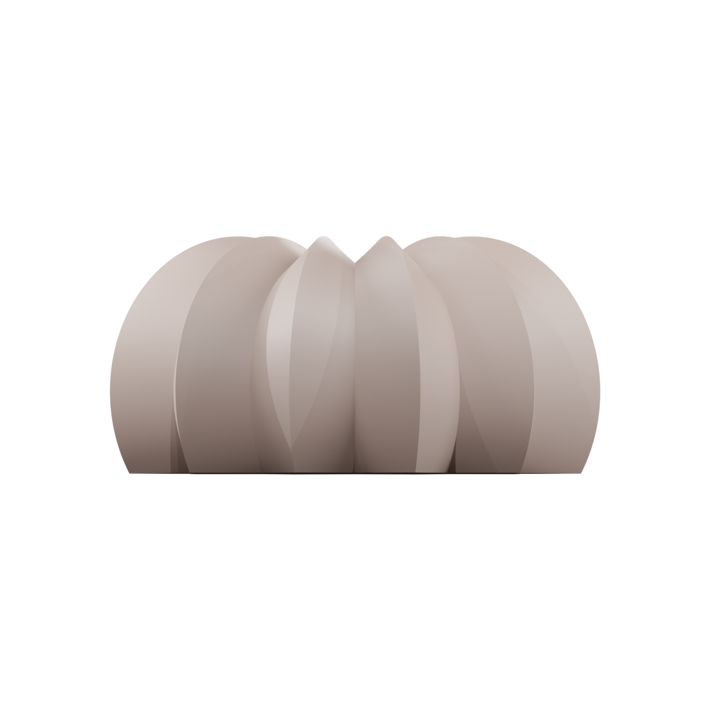 Side view render of a detailed 3D shape from the Radiora food-safe silicone mold – showcasing intricate contours and depth for advanced pastry and dessert design