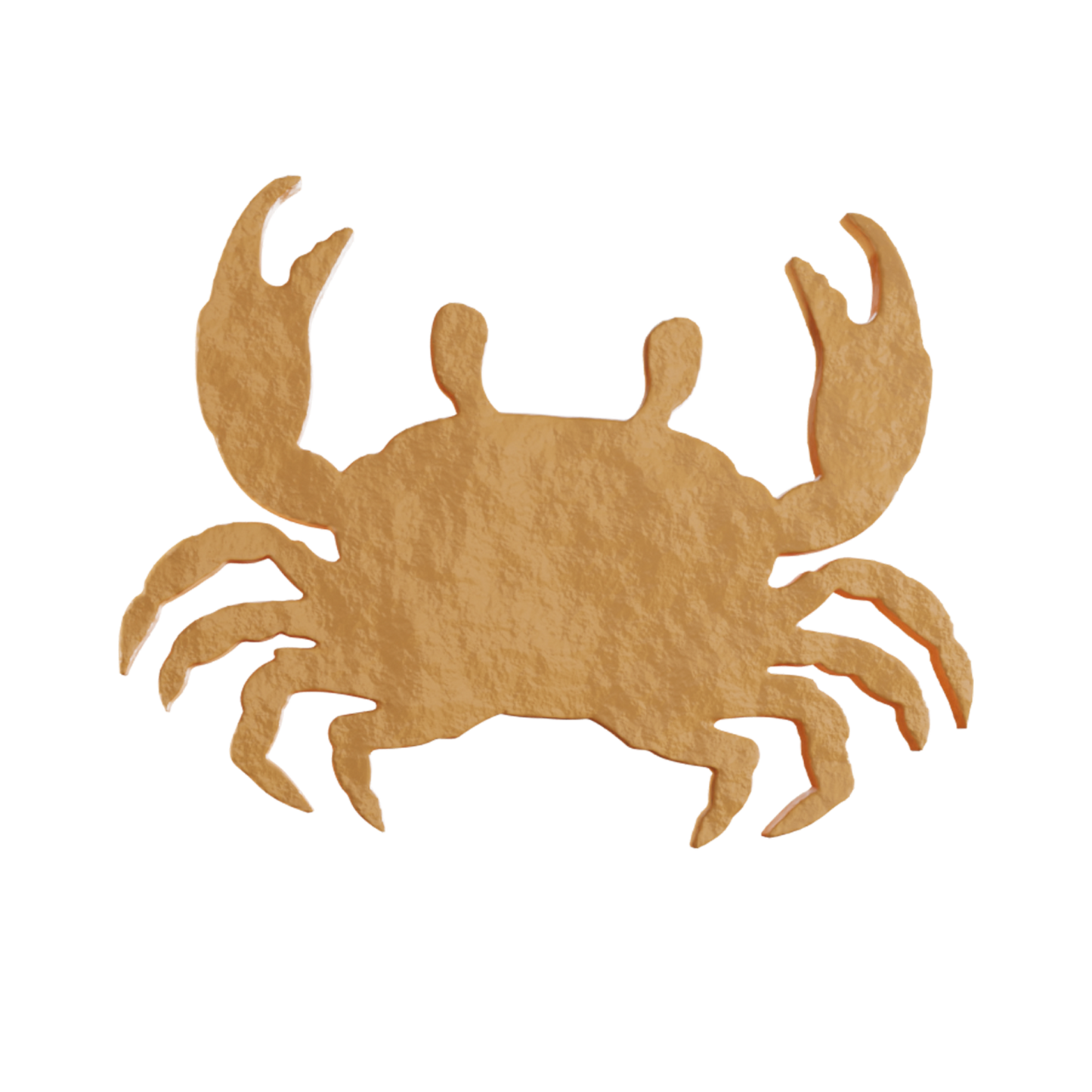 3D render of a crablet-shaped tuile cookie, ideal for creating decorative and detailed pastries