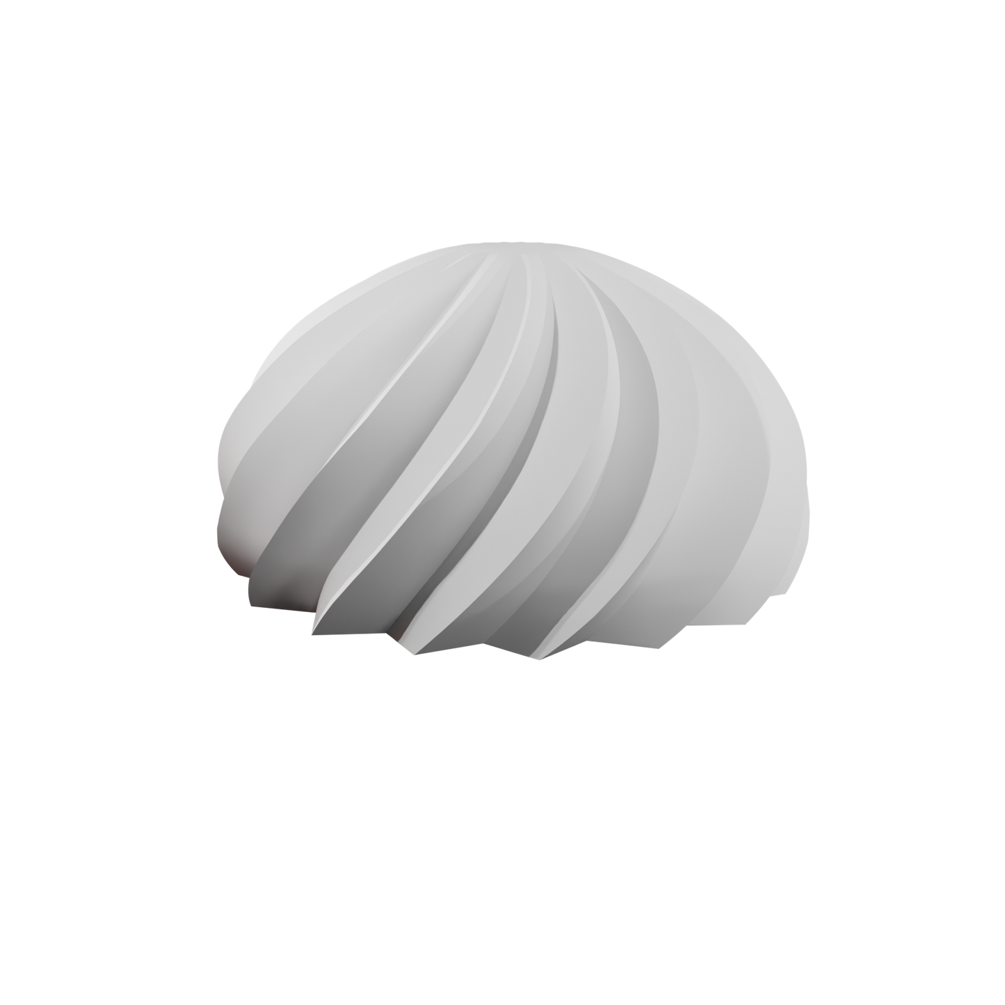 3D render of a spiral dome-shaped pastry, highlighting detailed design and decorative patterns for creative baking