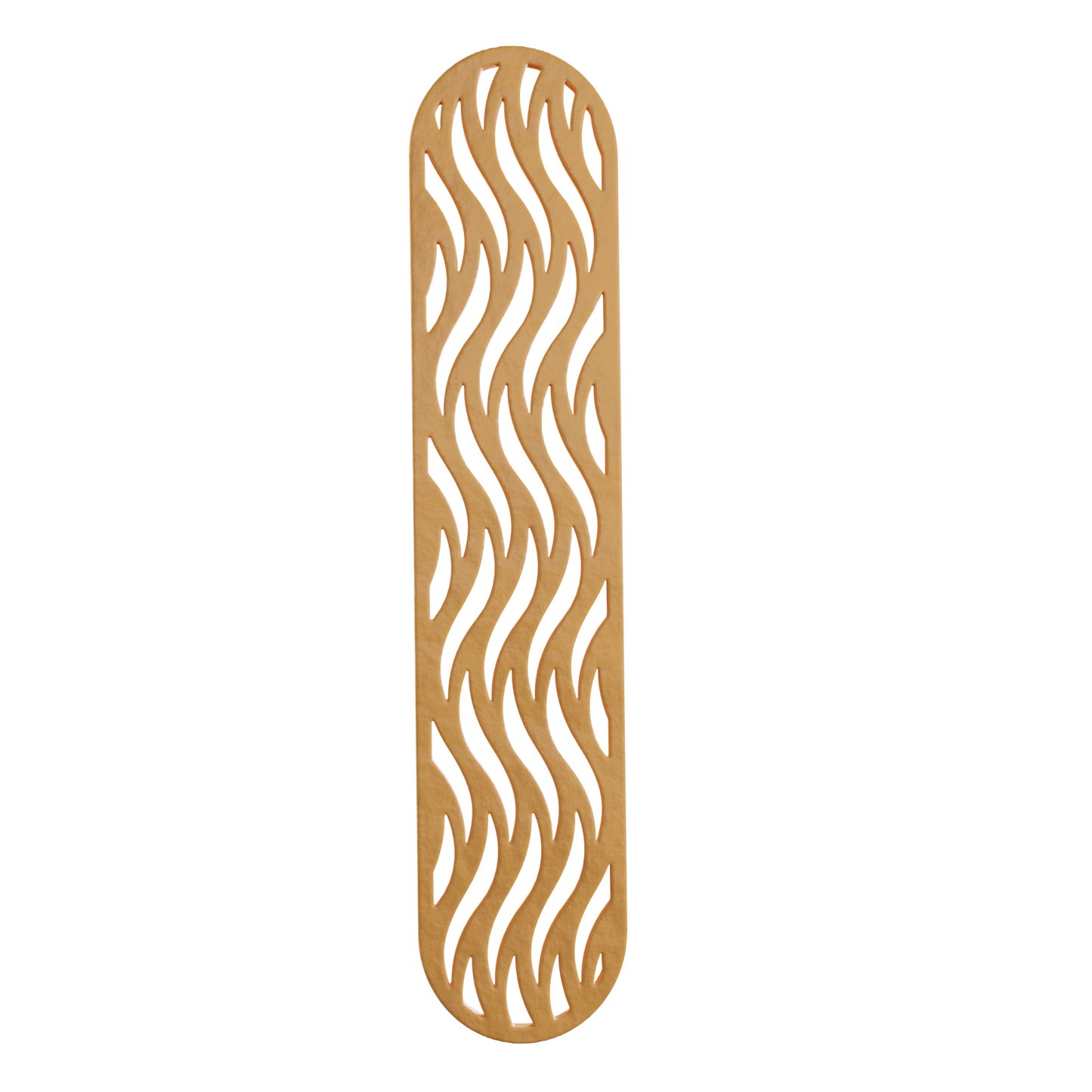 Rendered image of a tuile cookie made with the Wavy Strip silicone mold