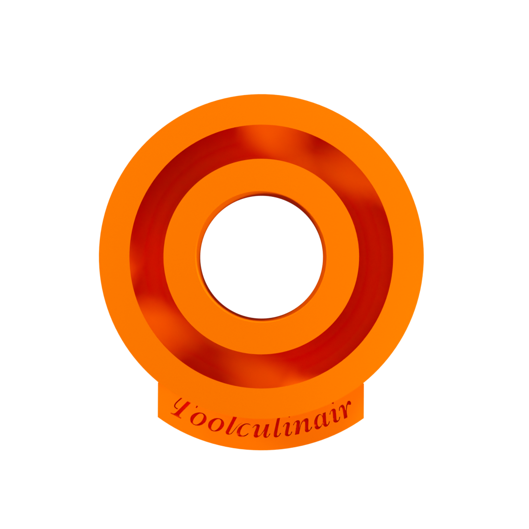 Top view of the Single Torus 8 cm food-safe silicone 3D mold – designed for creating larger, detailed ring-shaped pastry decorations with precision and flexibility.