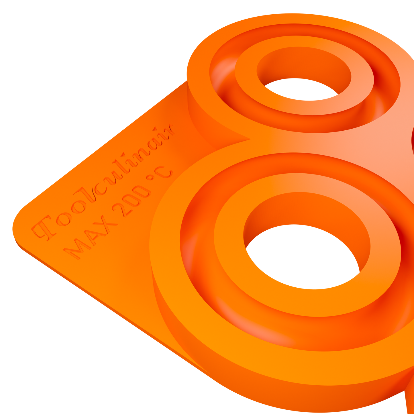 Close up photo of the Torus 8 cm food safe silicone 3D mold, showing detailed ring shaped cavities, perfect for creating precise sweet and savory pastry elements for professional plating.