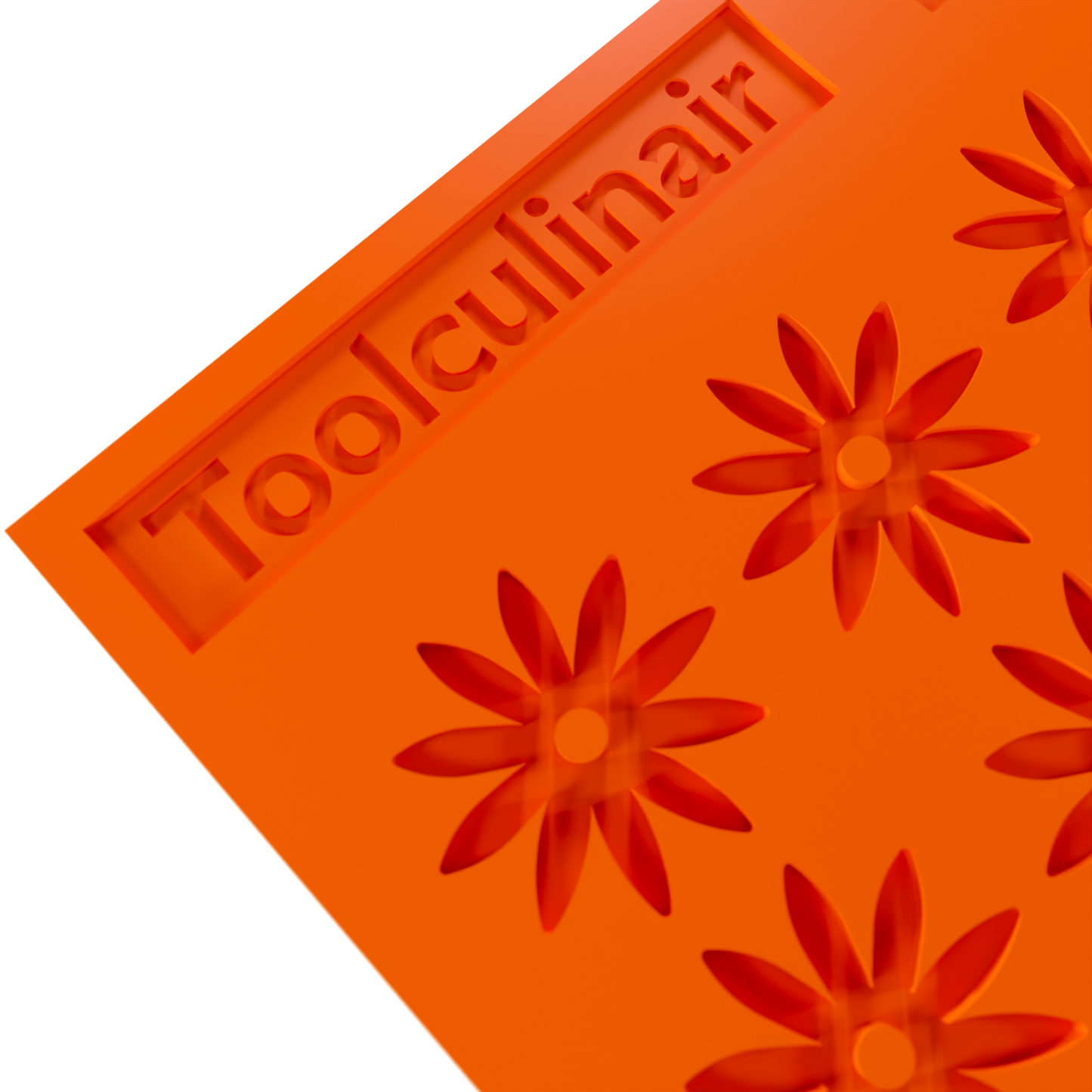Close up photo of the Stellaria food safe silicone tuile mold, highlighting detailed star shaped design and flexible material ideal for elegant pastry decorations.