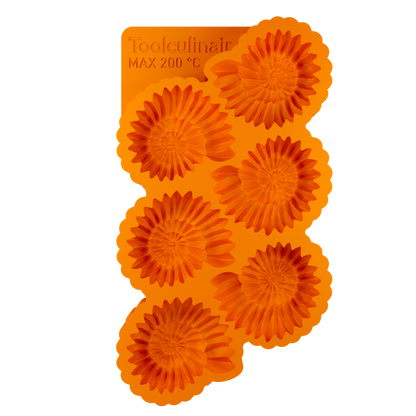 Top view of Ammonite 3D silicone mold for professional pastry and dessert creation – high-quality silicone baking mold for mousse, chocolate, and patisserie designs by ToolCulinair.