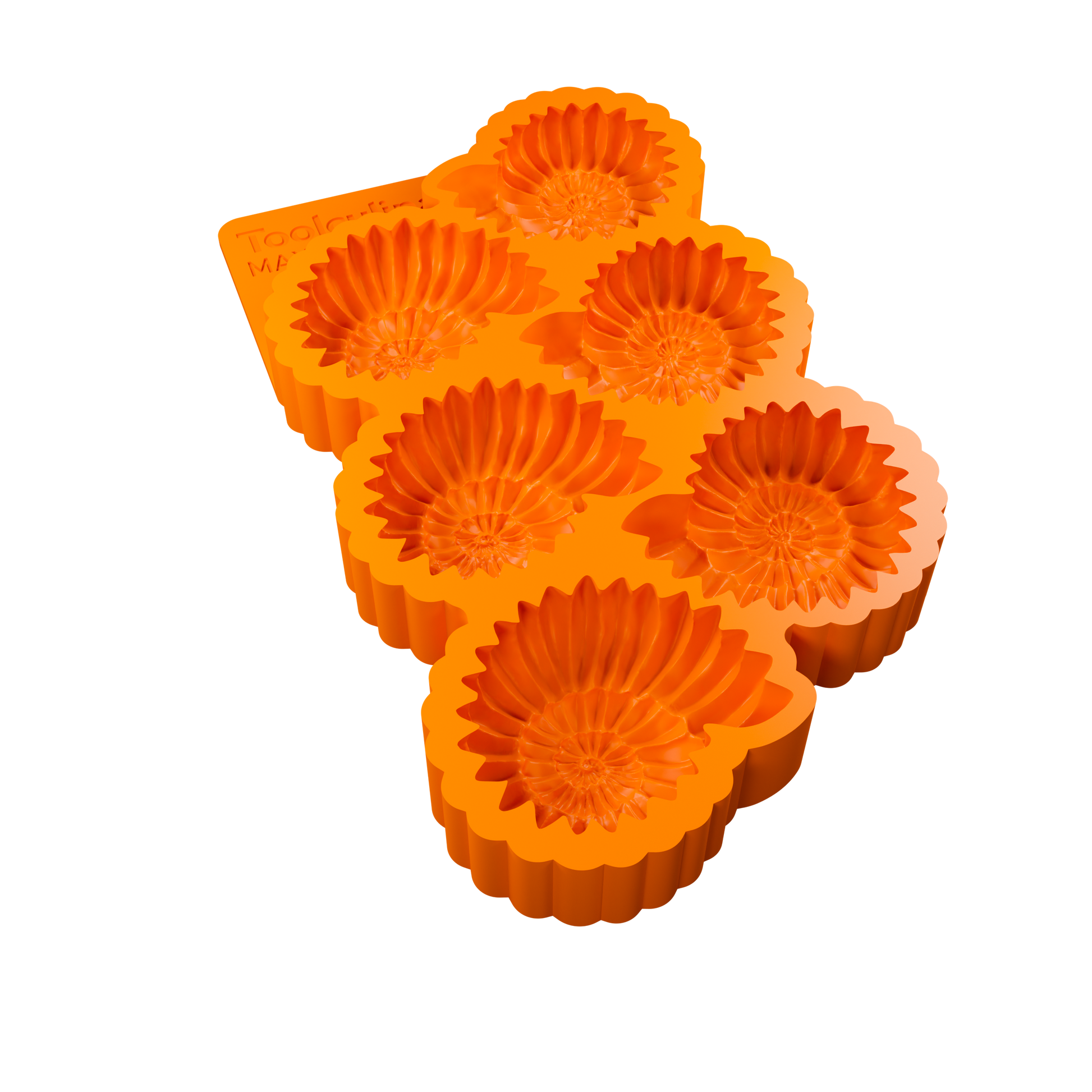 Front view of Ammonite silicone 3D mold for professional pastry and dessert making –premium food-grade silicone mold for mousse, chocolate, and patisserie creations by ToolCulinair.