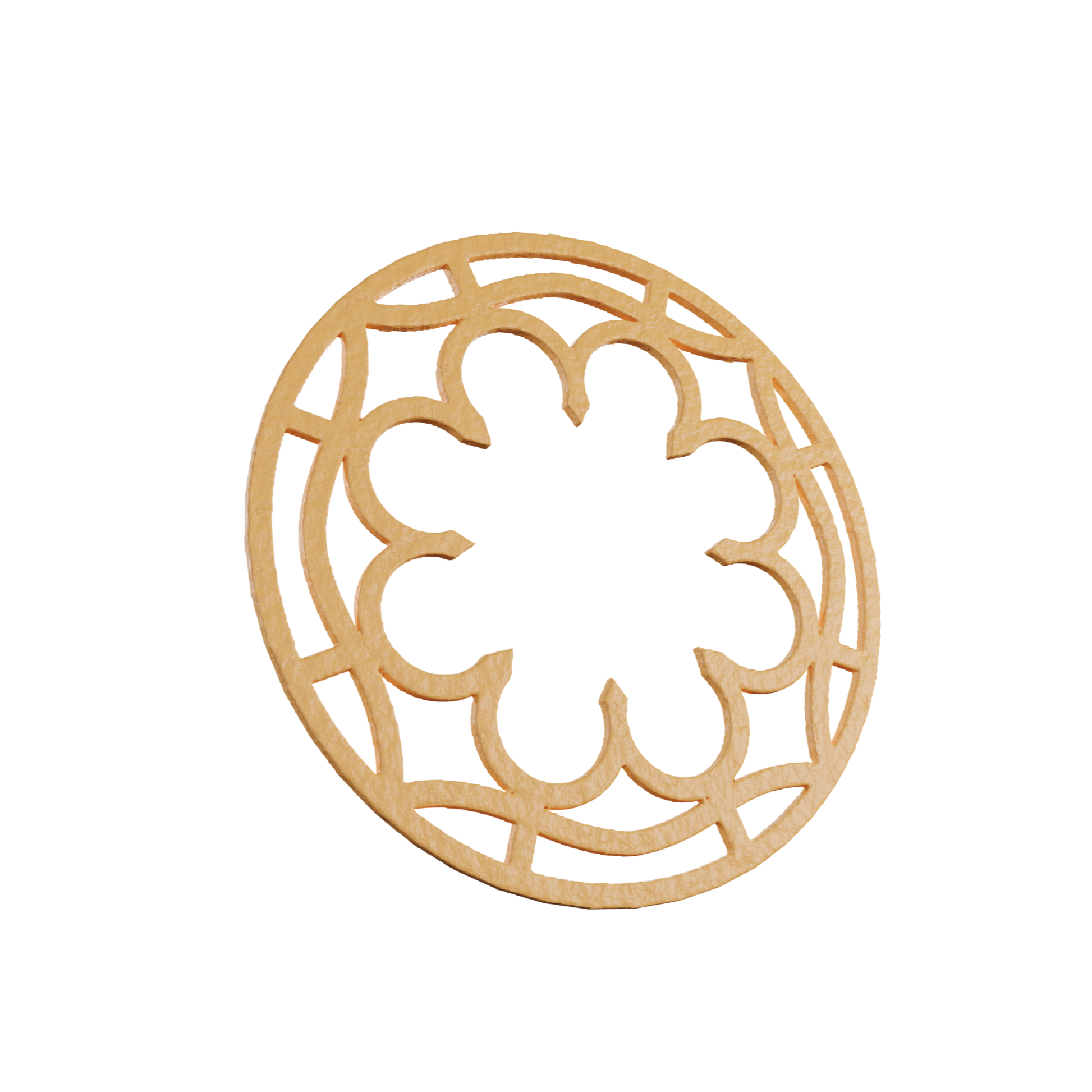 Digital image of the Circle Crown tuile cookie, showcasing the intricate design and fine details.