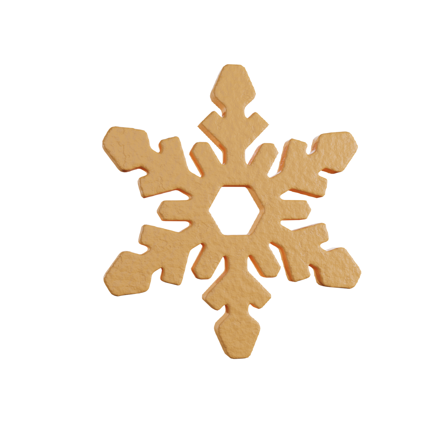 Digital image of the Crystal Flake tuile cookie, featuring the delicate and detailed design.