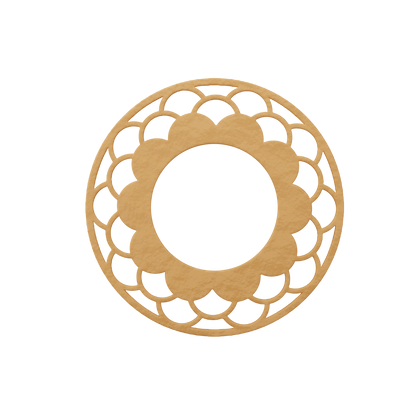 3D render of the Ecliptar filled inner ring tuile design – elegant and crispy pastry shape perfect for sophisticated dessert presentations and gourmet plating.