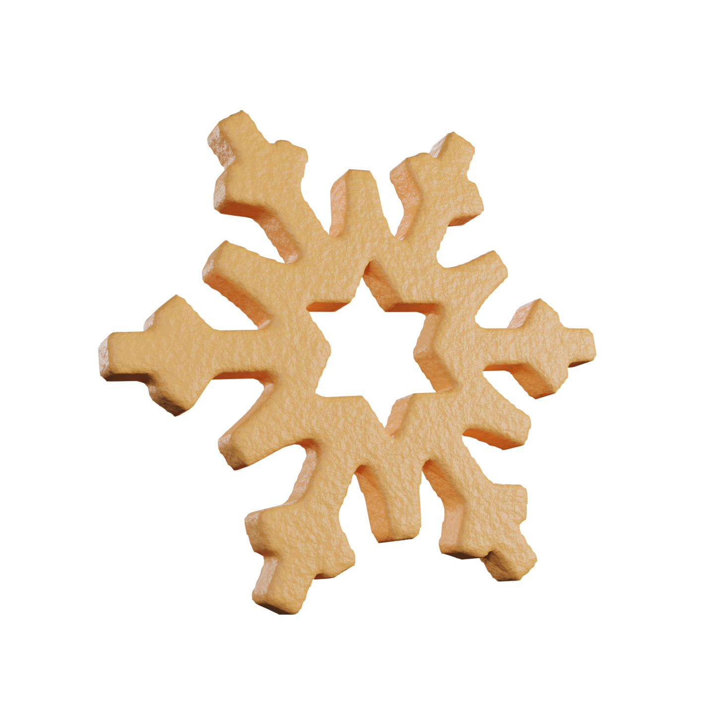 Digital image of a Frost Star tuile cookie, showing off the intricate star design, perfect for winter-inspired desserts.