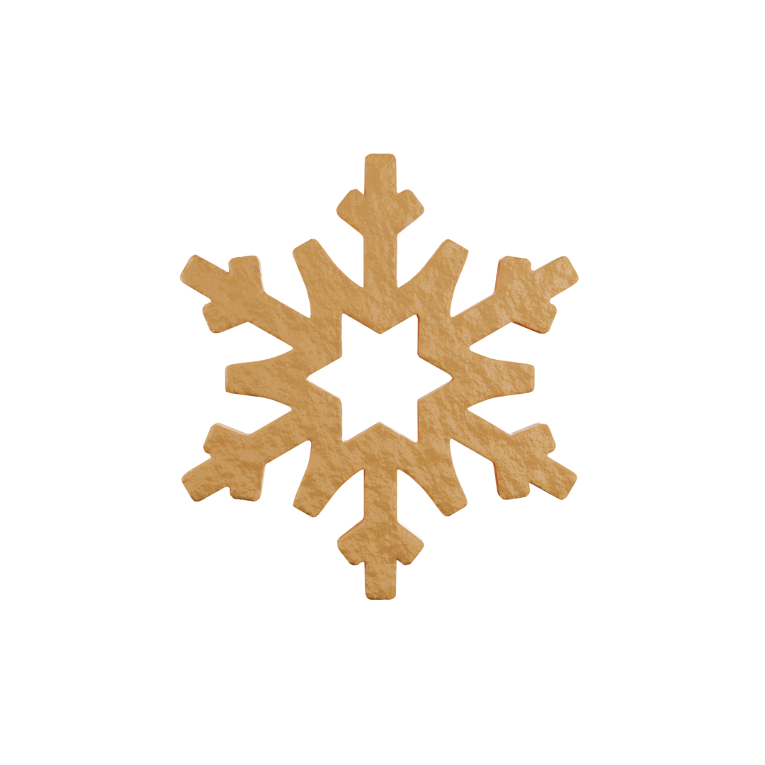 3D render of a frost star tuile cookie, showcasing detailed design and decorative patterns for pastries