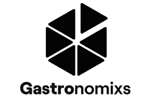 Black logo of Gastronomixs on a white background