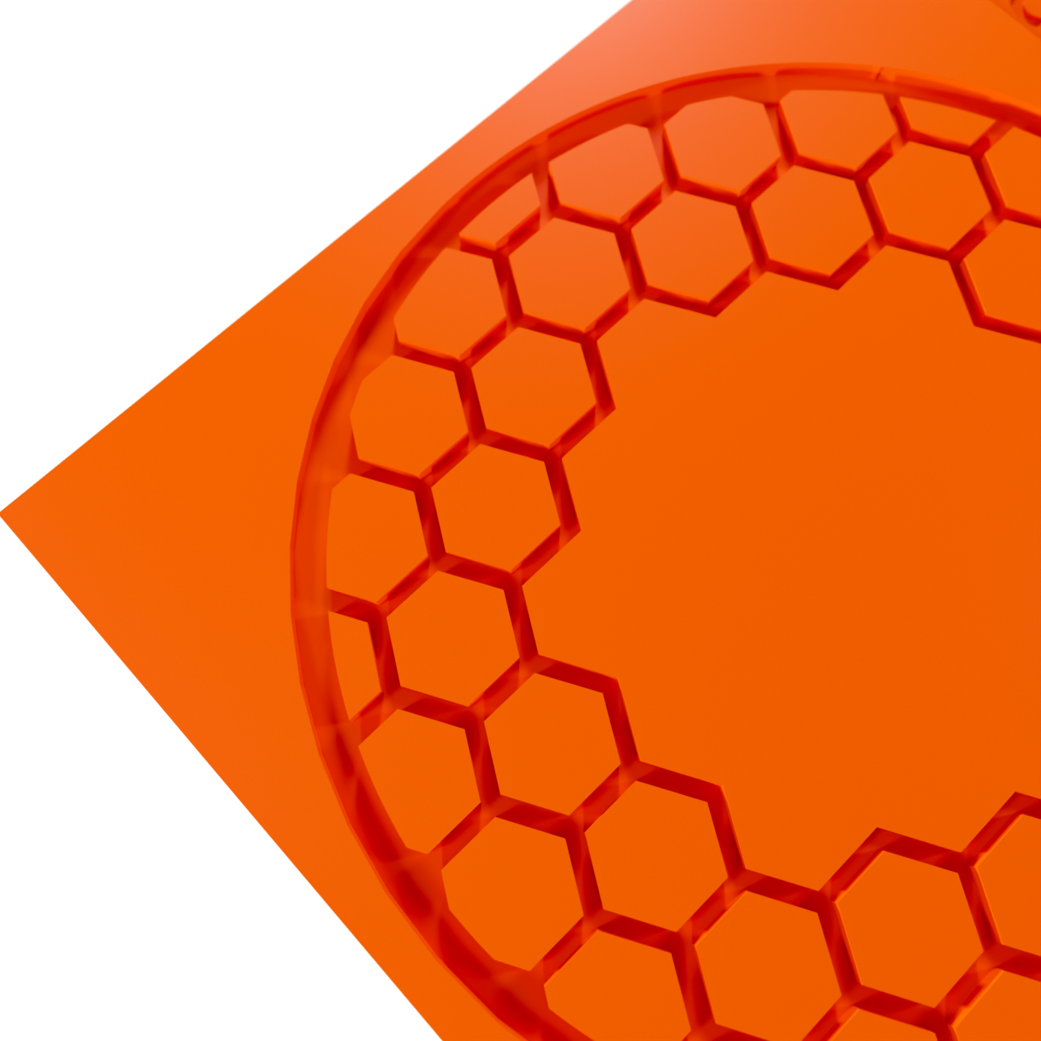 Close up photo of the Hiveorb food safe silicone tuile mold, showing detailed honeycomb design and flexible material ideal for delicate pastry creations.