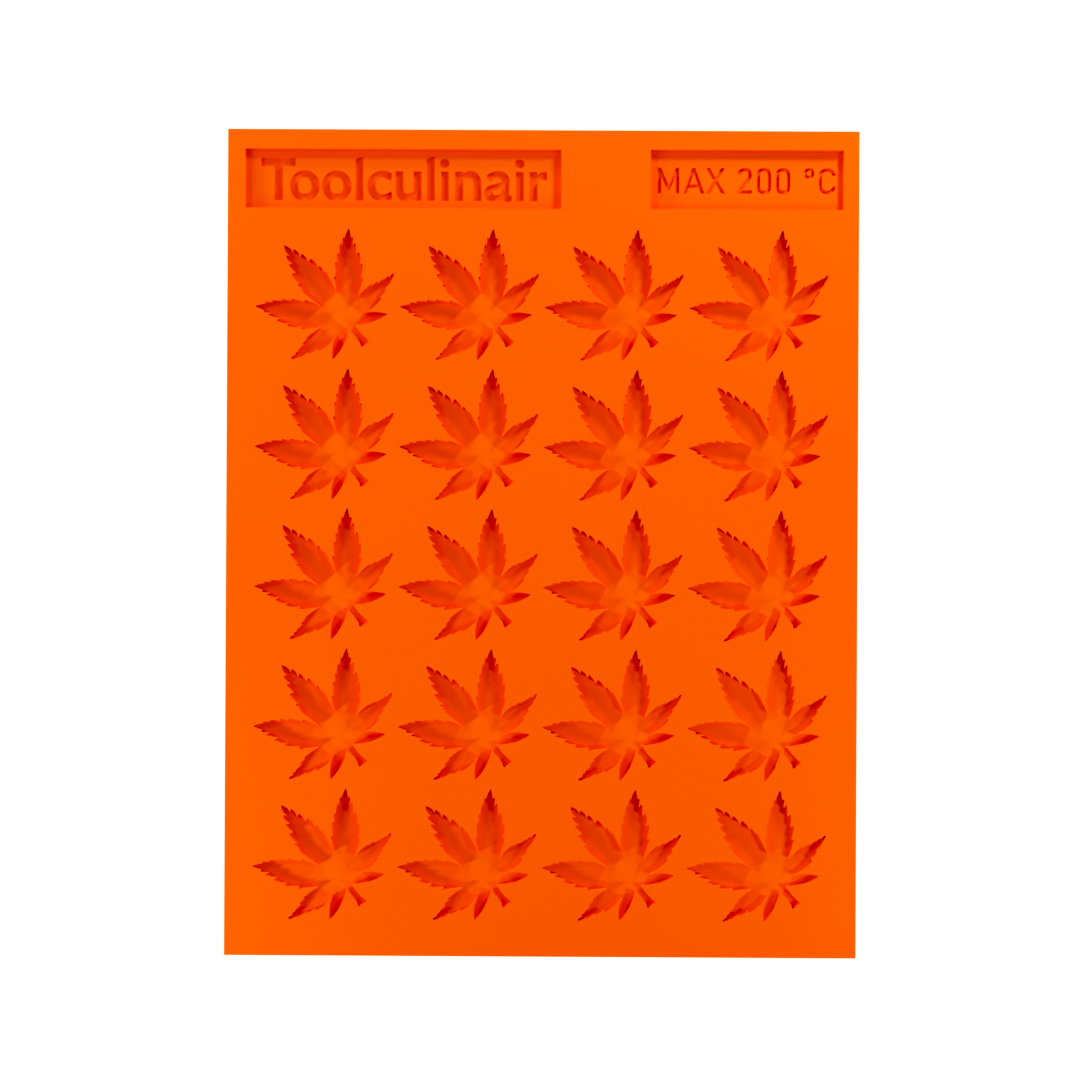 Top view of a Japanese maple leaf silicone tuile mold, perfect for creating detailed cookies and decorative pastries.