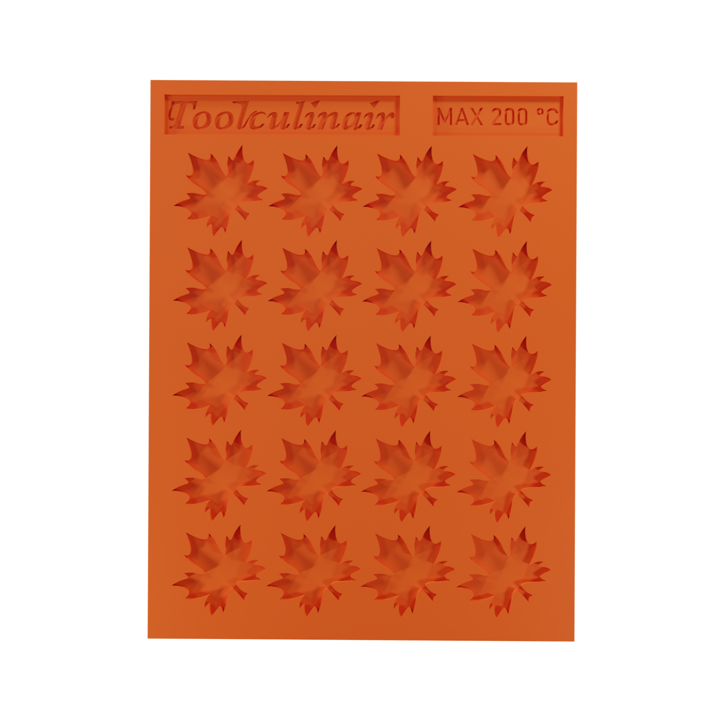 Full view of the Maple Leaf silicone mold, designed for creating detailed maple leaf-shaped tuiles with autumnal charm