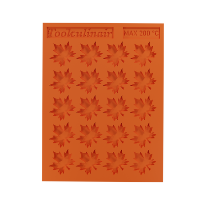 Full view of the Maple Leaf silicone mold, designed for creating detailed maple leaf-shaped tuiles with autumnal charm