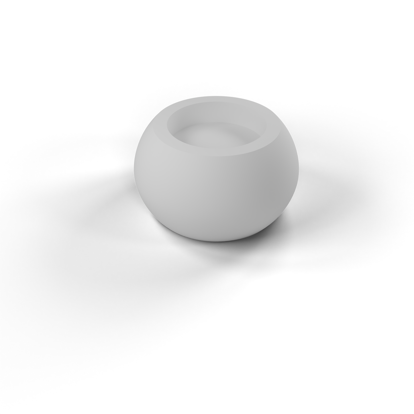 Ovalon 3D silicone mold rendered shape showing perfectly rounded, detailed small form for precise dessert presentation