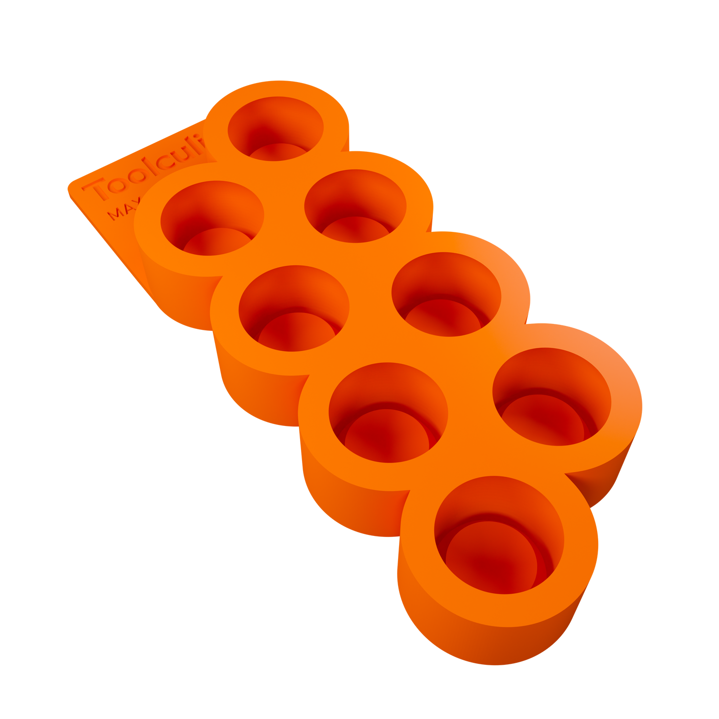 Ovalon 3D silicone mold side view highlighting its precise, rounded form and detailed dimensional design