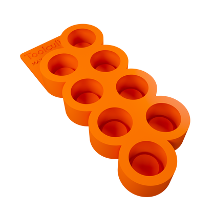 Ovalon 3D silicone mold side view highlighting its precise, rounded form and detailed dimensional design