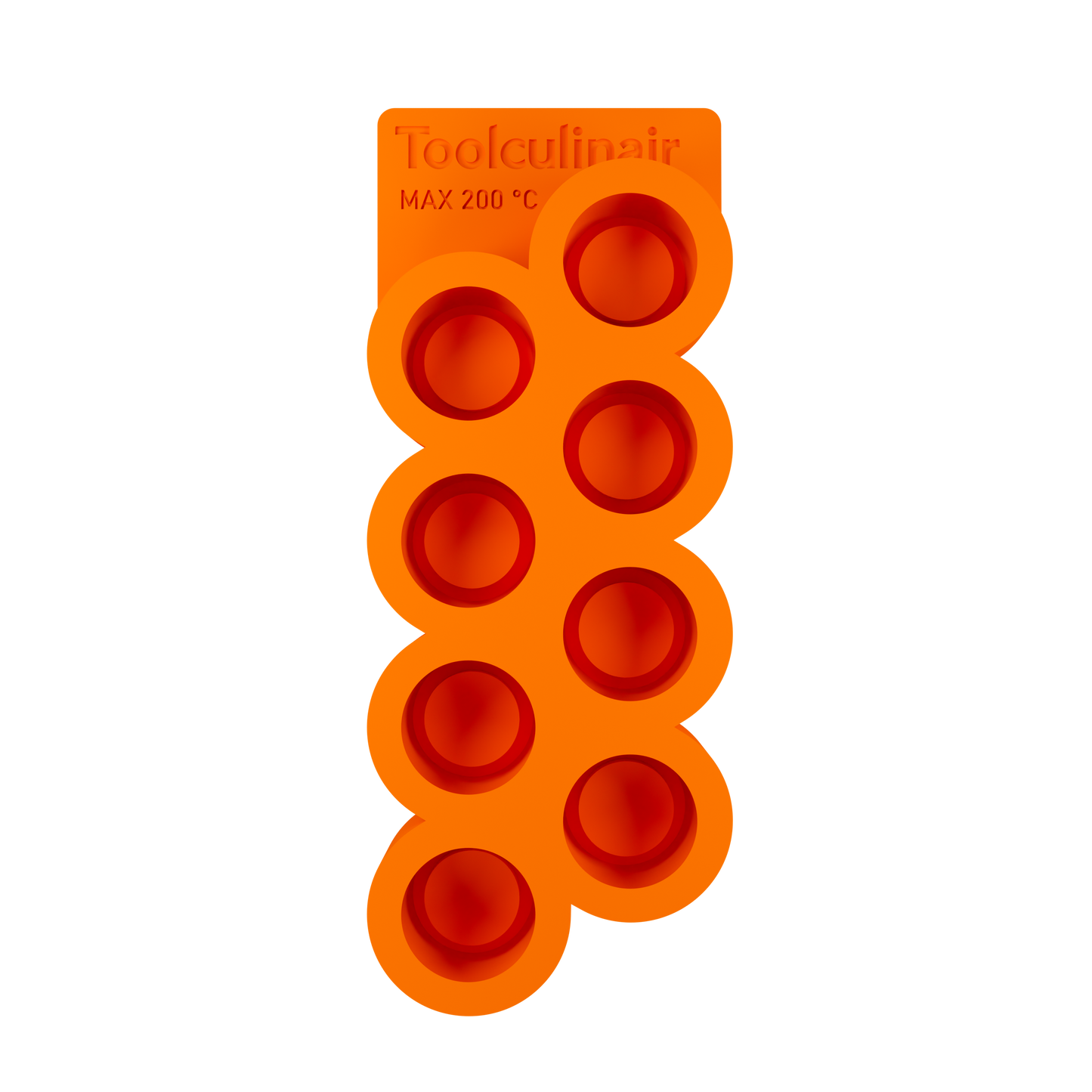 Ovalon 3D silicone mold top view showing perfectly rounded, detailed small shape for precise dessert presentation