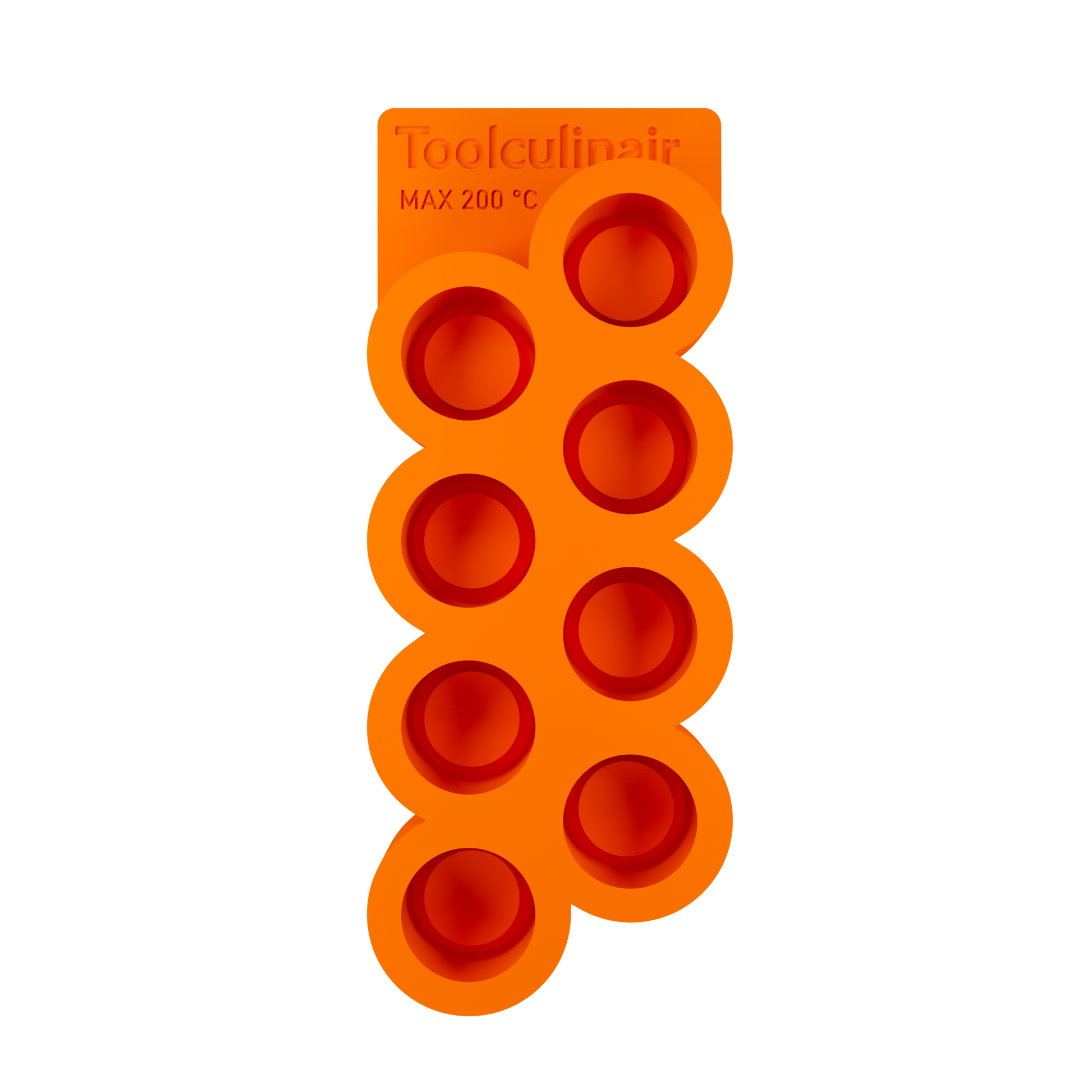 Ovalon 3D silicone mold top view showing perfectly rounded, detailed small shape for precise dessert presentation