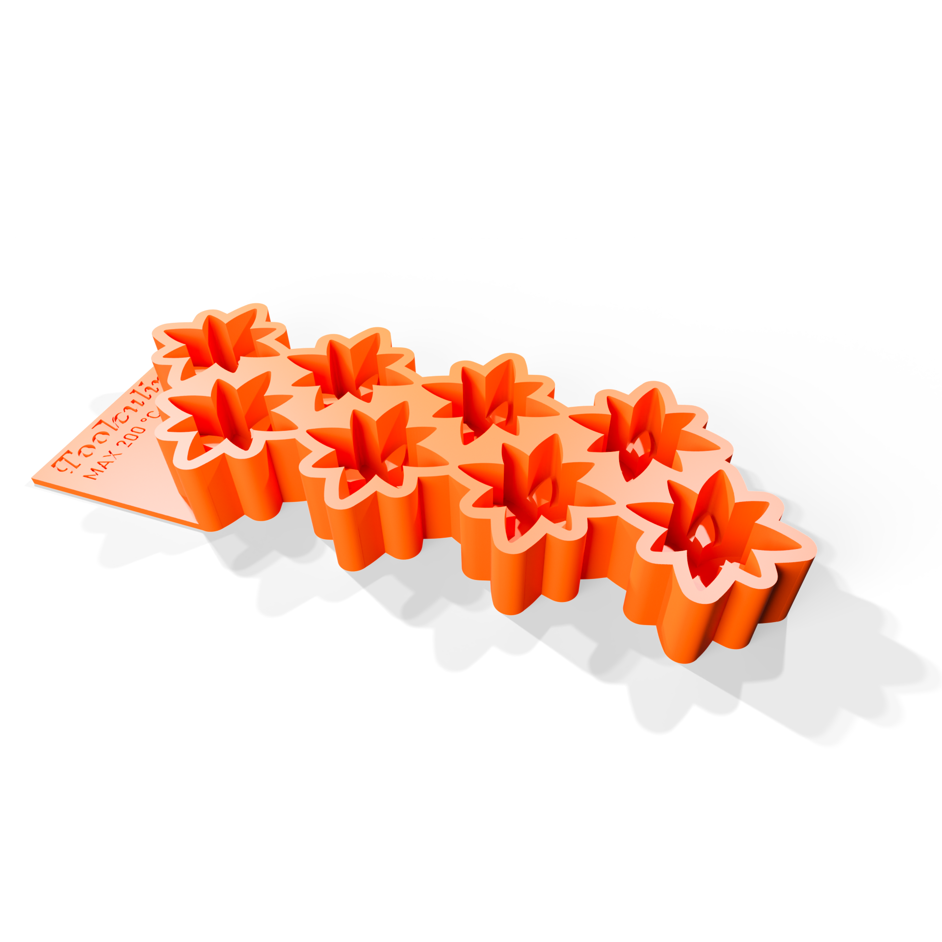 Full view of the Petal Crase 3D silicone mold, designed for creating stunning three-dimensional petal shapes with intricate details