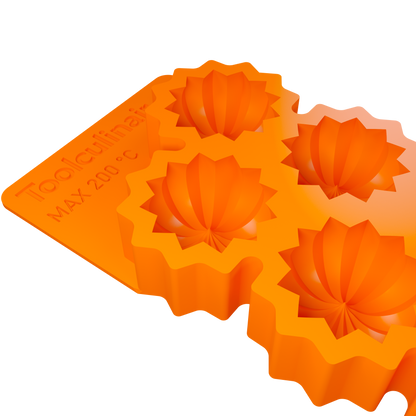 Side view of the Radiora food-safe 3D silicone mold – flexible, durable mold designed for crafting intricate three-dimensional shapes in professional pastry and culinary arts