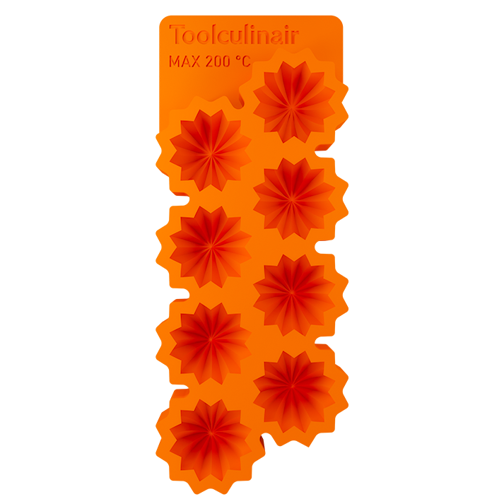 Top view of the Radiora 3D food-safe silicone mold – professional-grade, flexible and heat-resistant mold ideal for creating detailed 3D chocolate, dessert, and pastry shapes