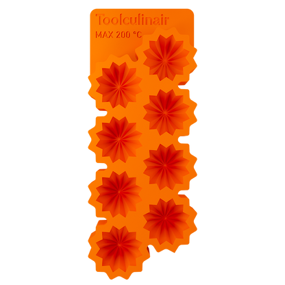 Top view of the Radiora 3D food-safe silicone mold – professional-grade, flexible and heat-resistant mold ideal for creating detailed 3D chocolate, dessert, and pastry shapes
