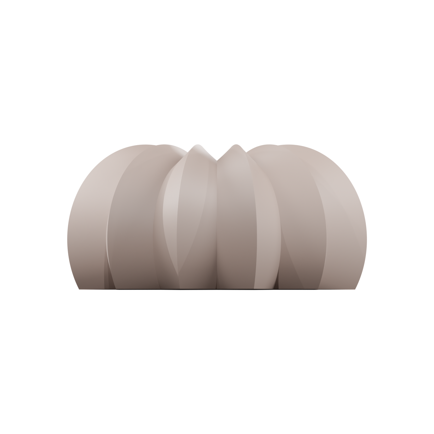 Side view render of a detailed 3D shape from the Radiora food-safe silicone mold – showcasing intricate contours and depth for advanced pastry and dessert design