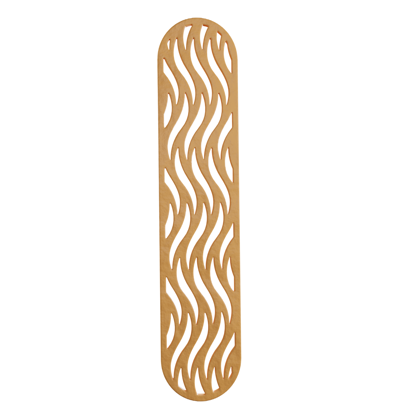 Rendered image of a tuile cookie made with the Wavy Strip silicone mold