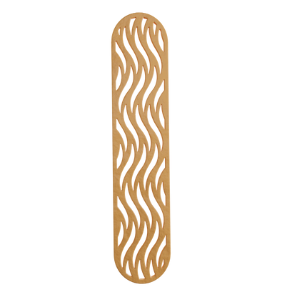 Rendered image of a tuile cookie made with the Wavy Strip silicone mold