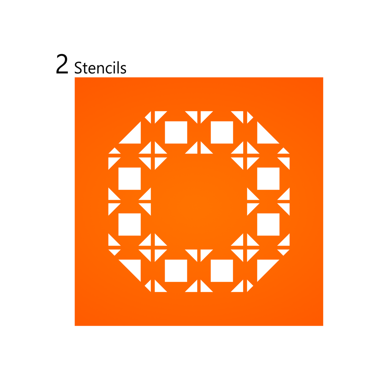 Toolculinair Retro Flow silicone stencil top left, set of 2 (digital render)