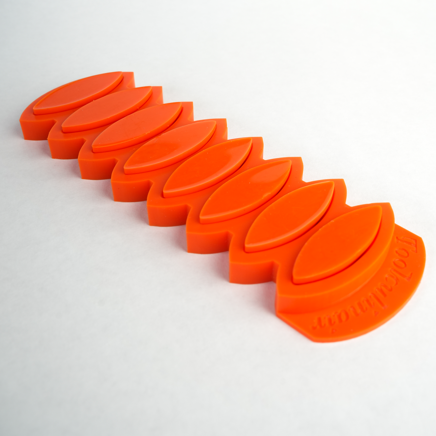 Top view photo of the Sculptura food safe silicone tartelette mold, highlighting its intricate design and flexible material ideal for crafting perfect pastry shells.
