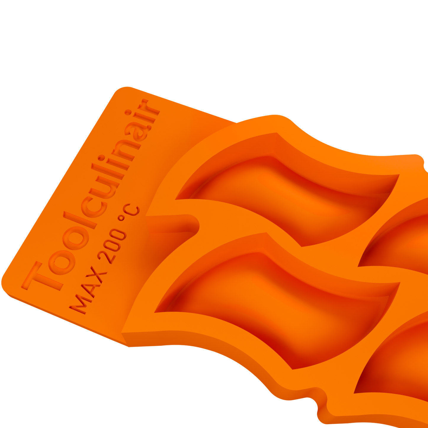 Close-up 3D render of the Sun Tessellate silicone mold, showing detailed features of the original mold design.