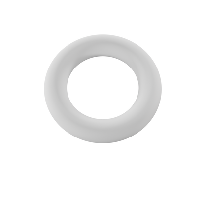 Top view of a 6 cm single torus ring-shaped 3D dessert form smooth and precise design ideal for modern pastry plating and elegant gourmet presentations.