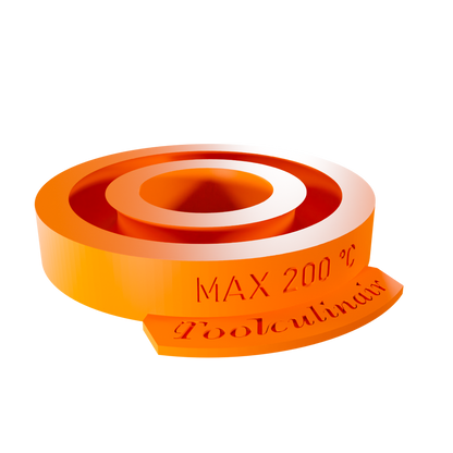 Side view of the Single Torus 8 cm food-safe silicone 3D mold  flexible and heat-resistant mold for creating large, elegant ring-shaped pastry and dessert elements.