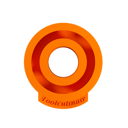 Top view of the Single Torus 8 cm food-safe silicone 3D mold – designed for creating larger, detailed ring-shaped pastry decorations with precision and flexibility.