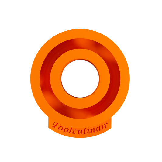 Top view of the Single Torus 8 cm food-safe silicone 3D mold – designed for creating larger, detailed ring-shaped pastry decorations with precision and flexibility.