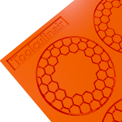 Toolculinair Small Hive Orb silicone tuile mold close-up (digital render)
