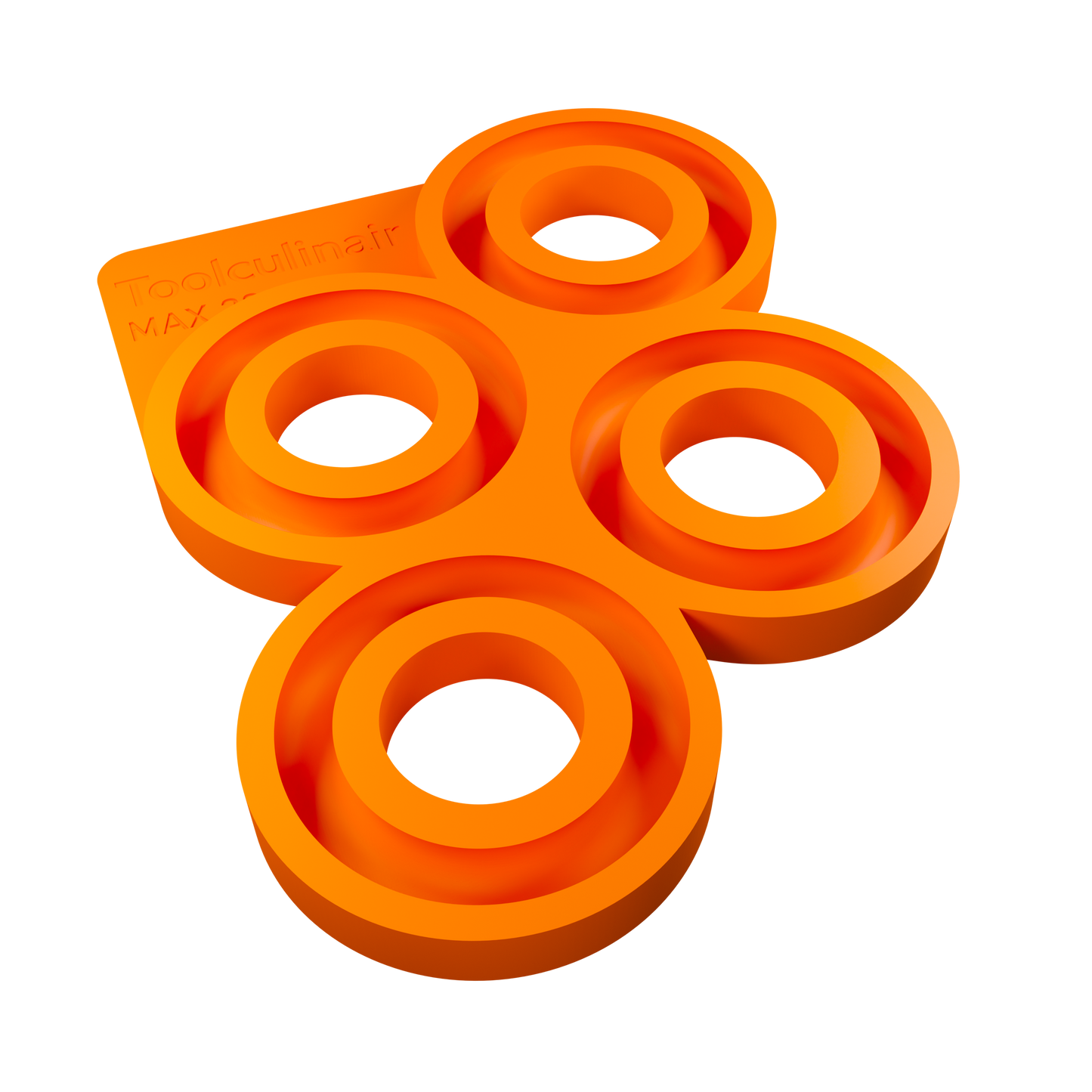 Front view of the Torus 8 cm food safe silicone 3D mold, featuring smooth ring shaped cavities, perfect for creating refined sweet and savory pastry decorations for starters and main dishes.