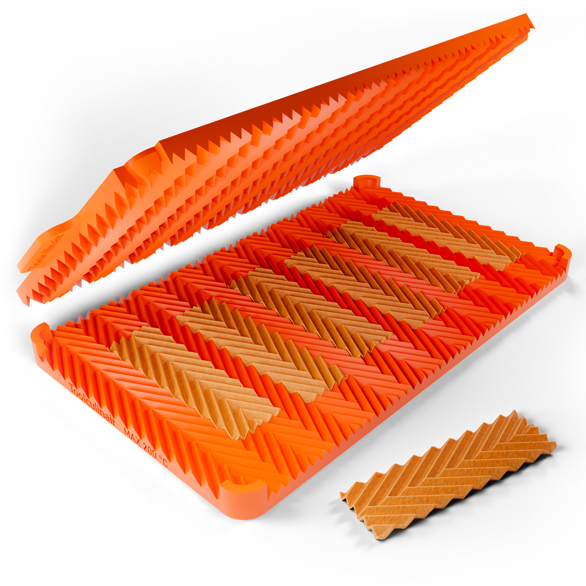 Chevron press mold