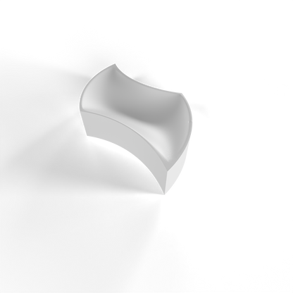 3D render side view of a single Sun Tessellate piece, showing its interlocking shape and detailed design.