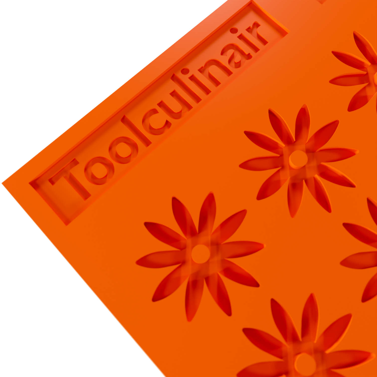 Close up photo of the Stellaria food safe silicone tuile mold, highlighting detailed star shaped design and flexible material ideal for elegant pastry decorations.